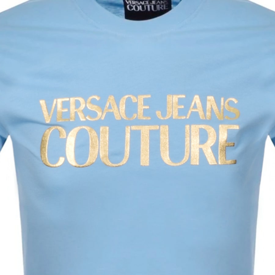 Alternative Image for ProductVersace Jeans Couture Foil T Shirt Blue3